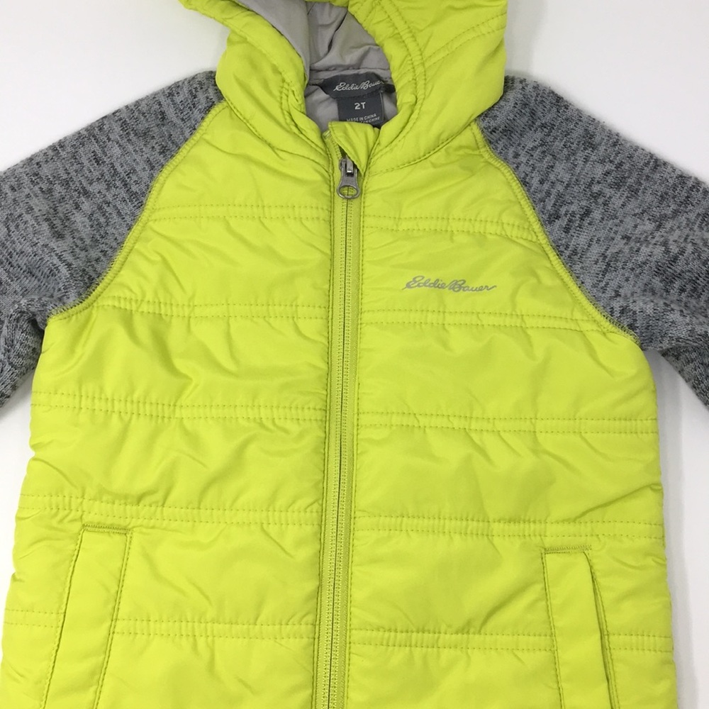 Eddie Bauer Lime Green Kids Puffer